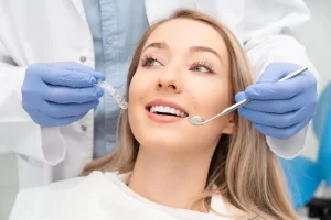 patient having a dental check-up